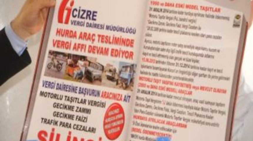 Cizre'de 340 Hurda Aracın Trafik Ve Vergi Borcu Silindi