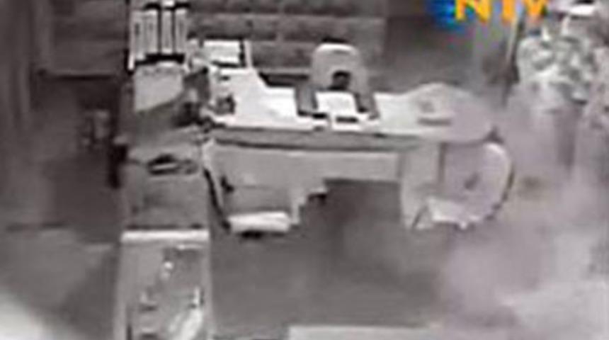 Patlama anı kamerada