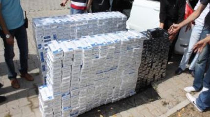 Sorgun'da 8 Bin 210 Paket Ka&ccedil;ak Sigara Yakalandı