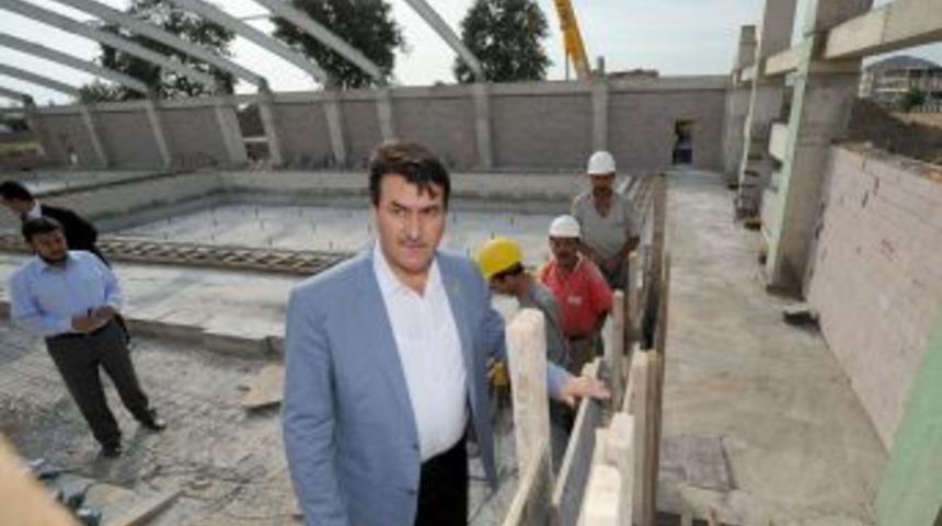 Demirtaş Kapalı Y&uuml;zme Havuzu'nun Kaba Inşaatı Bitti