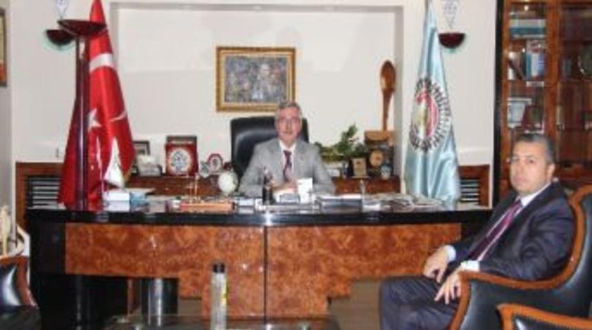 Emniyet M&uuml;d&uuml;r&uuml; H&uuml;seyin Aktaş&rsquo;tan Başkan &Ccedil;ağlayan&rsquo;a Ziyaret