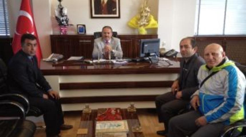 G&uuml;reş&ccedil;ilerden Kaymakam Katırcıya Ziyaret
