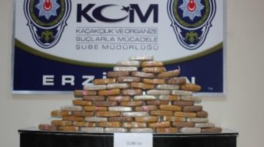 Erzincan&rsquo;da 33 Kilo 883 Gram Eroin Ele Ge&ccedil;irildi