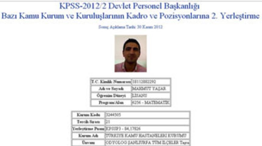 Matematik mezunu odyolog olarak atandı
