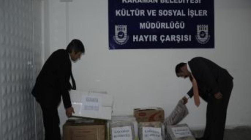 Karaman Belediyesi&rsquo;nden Suriyeli Vatandaşlara Yardım