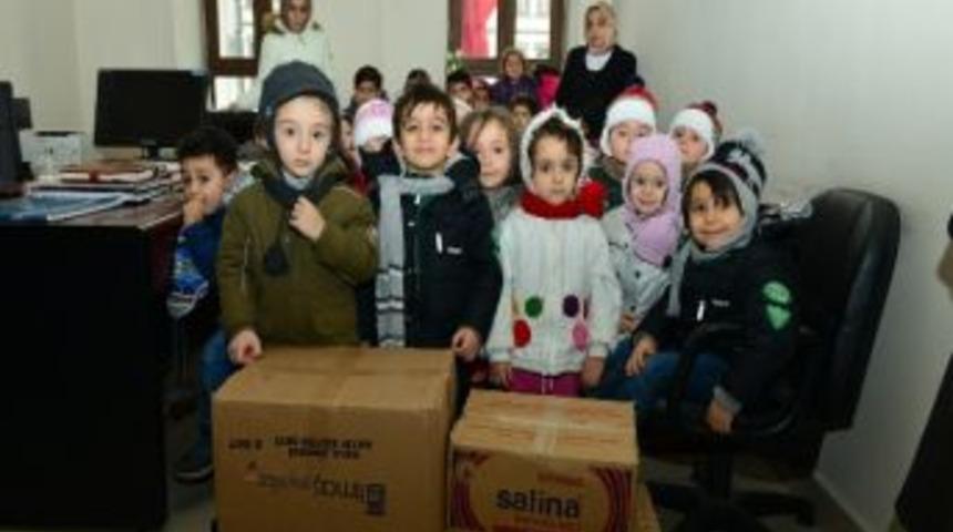 Kreş &Ccedil;ocuklarının Yardımlarını Yakutiye Sahiplerine Ulaştıracak
