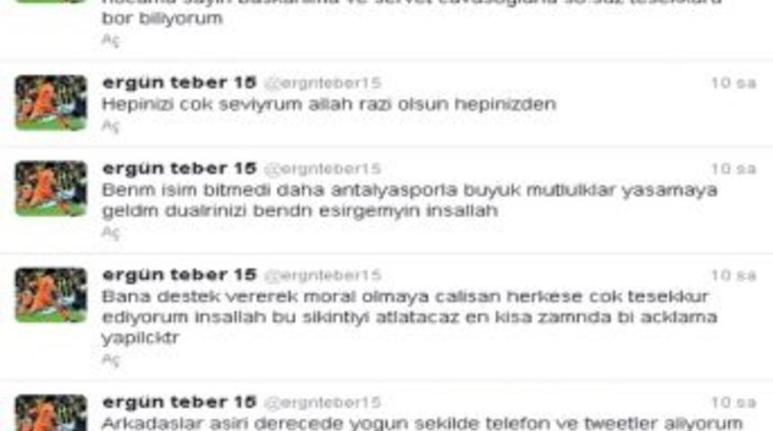 Erg&uuml;n Teber: "benim İşim Daha Bitmedi&rdquo;