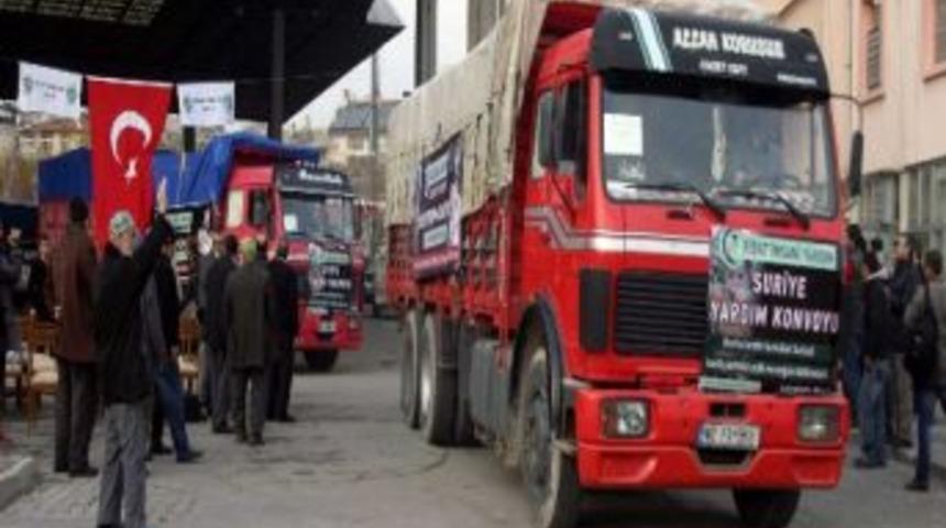 Ribat&rsquo;tan Suriye&rsquo;ye 7 Tır Dolusu İnsani Yardım