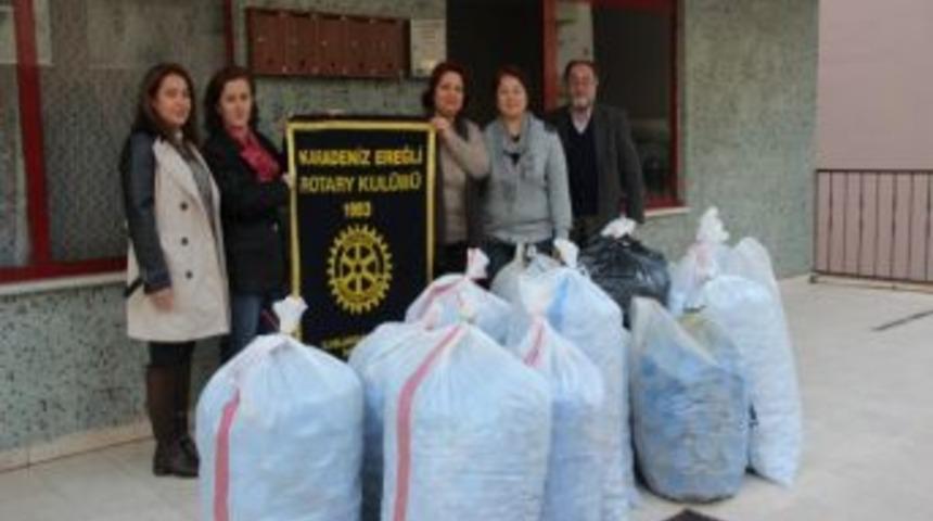 Kdz. Ereğli Rotary&rsquo;den Engellilere Plastik Kapak Desteği