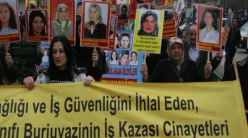 Fabrikada Yanarak Ölen 5 Kadın Işçi Için Yürüdüler