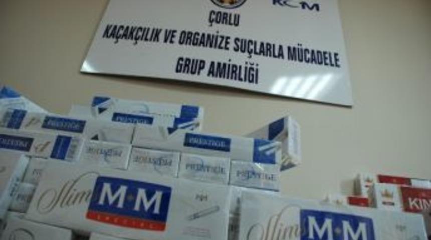 &Ccedil;orlu Kom Ekipleri Ka&ccedil;ak Sigara Ele Ge&ccedil;irdi