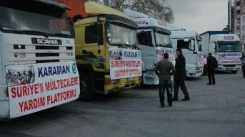Suriyelilere 5 Tır Dolusu Yardım