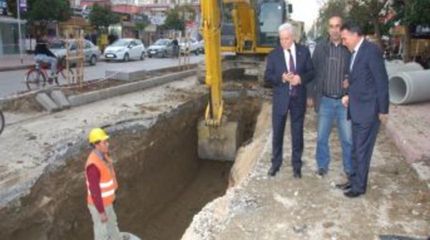 Aldırmaz, Gazipaşa'da Altyapı &Ccedil;alışmalarını Denetledi