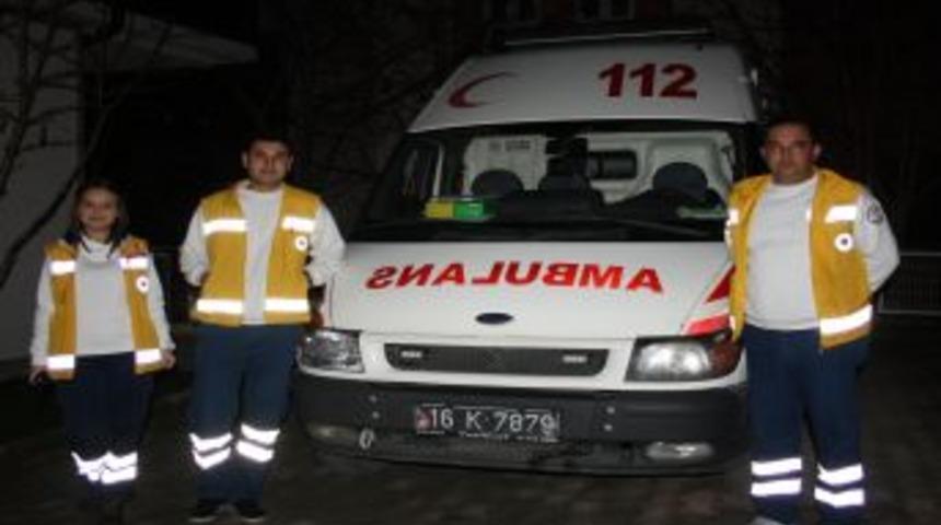 Bursa'da 112 &Ccedil;alışanları Geceyi Teyakkuzda Ge&ccedil;irdi