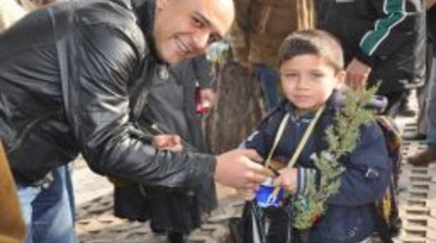 Soma'da 2 Bin Fidan Dağıtıldı