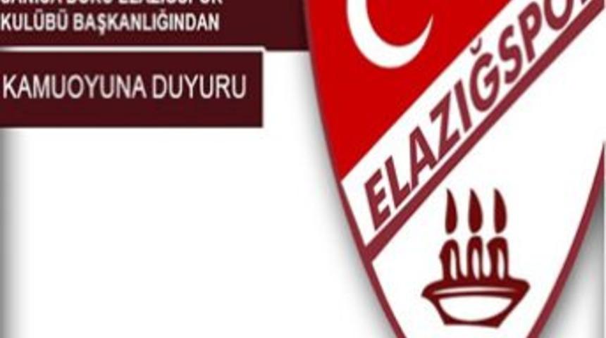 S.B Elazığspor'dan Alkol A&ccedil;ıklaması