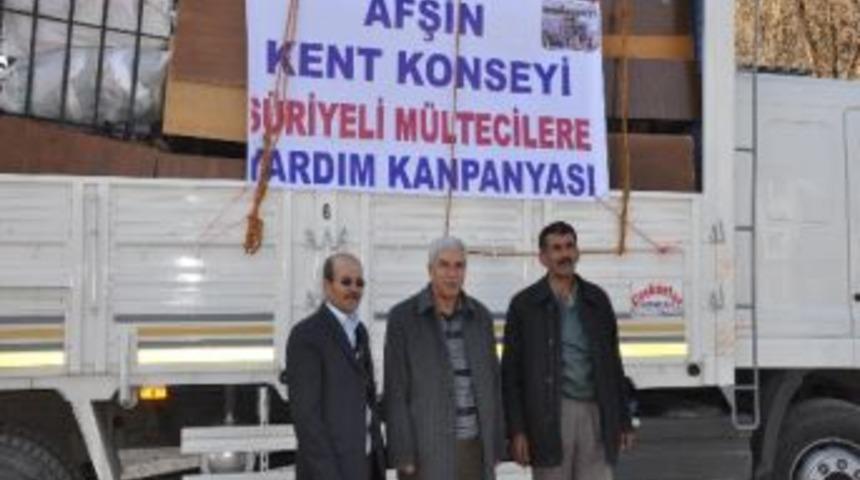 Afşin'den Suriyelilere Yardım