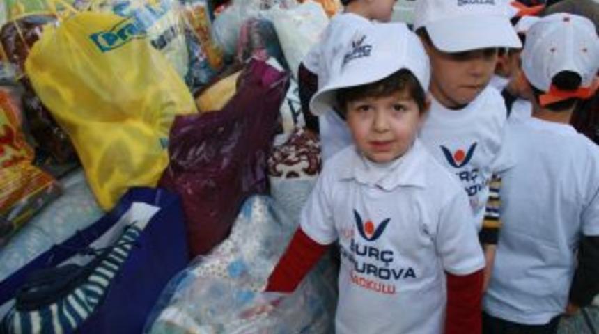 Bur&ccedil; &Ouml;ğrencilerinden Suriyeli Sığınmacılara TIR Dolusu Yardım