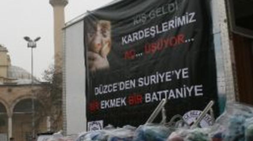 D&uuml;zce&rsquo;den Suriye&rsquo;ye Yardım Eli