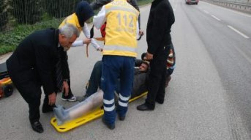 Motosikletten D&uuml;şen Şahıs Yaralandı