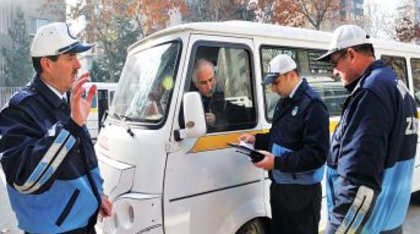B&uuml;y&uuml;kşehir Zabıta'dan Servis Ara&ccedil;larına Sıkı Denetim