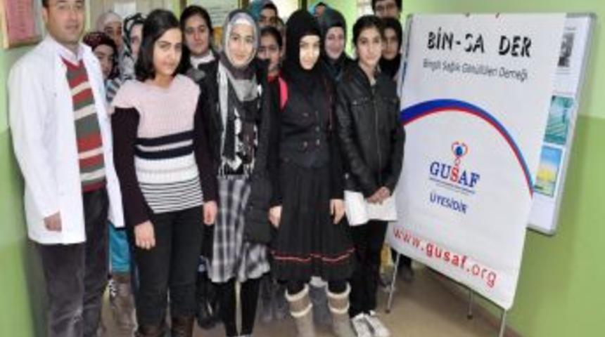 BİNSADER, Okuma Salonundaki &Ouml;ğrencileri Sağlık Taramasından Ge&ccedil;irdi