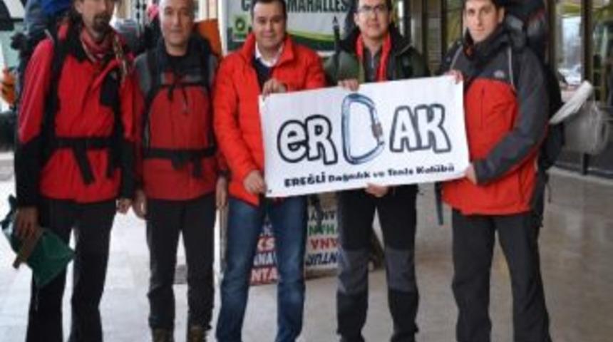 Ereğlili Dağcılar Kars&rsquo;a Gitti