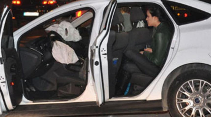 Kazanın şokuyla aracından inemedi!