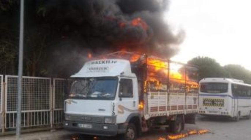 Park Halindeki Ara&ccedil;ta &Ccedil;ıkan Yangın &Ccedil;ıktı