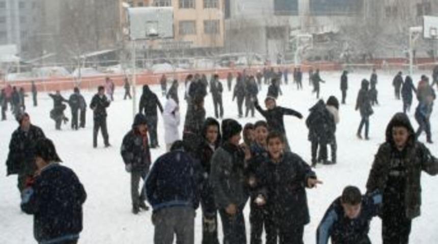 &Ccedil;ocukların Kar Sevinci