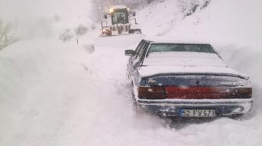 &Ccedil;ambaşı Yaylası'nda Kar Kalınlığı 2 Metreye Ulaştı