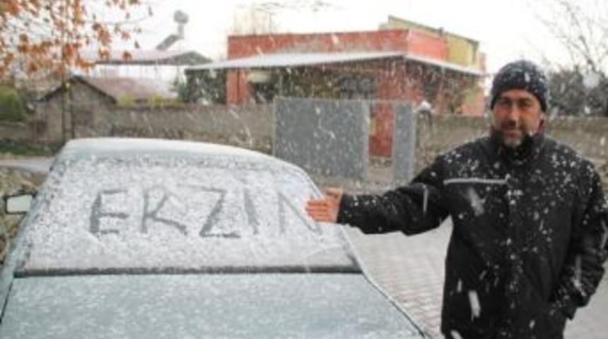 Erzin&rsquo;e Mevsimin İlk Karı D&uuml;şt&uuml;