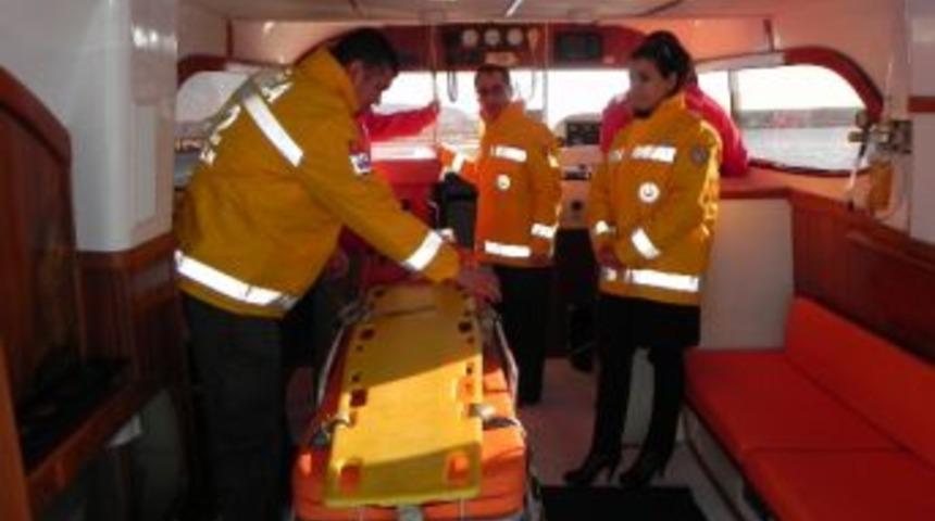 Muğla İl Sağlık M&uuml;d&uuml;rl&uuml;ğ&uuml;, Deniz Kurtarmayı Denetledi