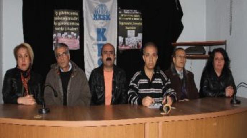 Kesk &Uuml;yeleri İş Kazalarını Protesto Etti