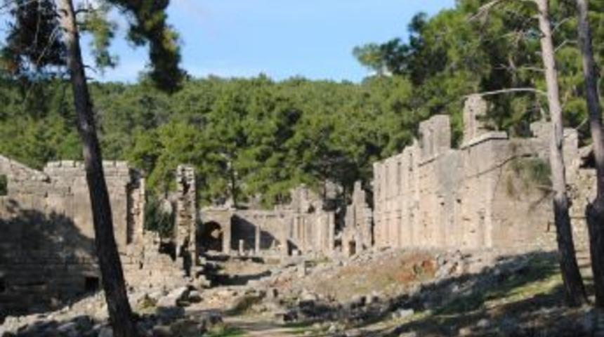 Seleukeia Antik Kenti'nde Tarihi Eserlere Zarar Veren &Ccedil;amlar Budanacak