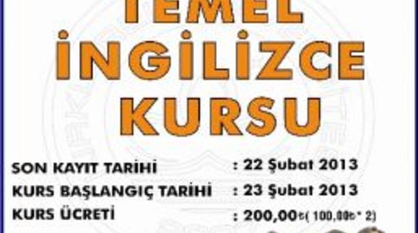 Kl&uuml;&rsquo;den &ldquo;temel İngilizce Kursu&rdquo;