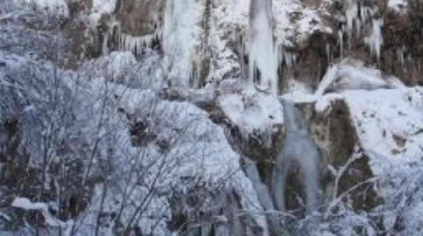 Girlevik Şelalesi Dondu