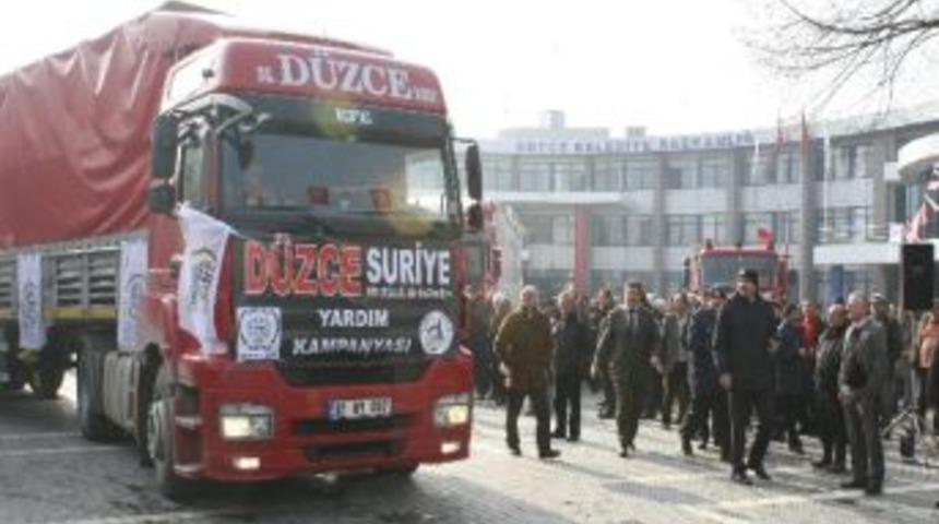 D&uuml;zce&rsquo;den Suriye&rsquo;ye Yardım Eli