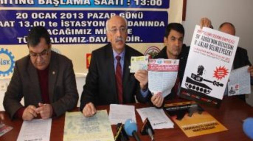 Sendikaların B&ouml;lge Mitingi Gaziantep'te Yapılacak