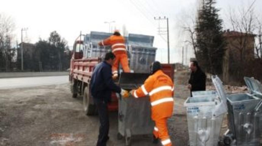 &Ccedil;ubuk Belediyesi 400 Yeni &Ccedil;&ouml;p Konteynırı Dağıttı
