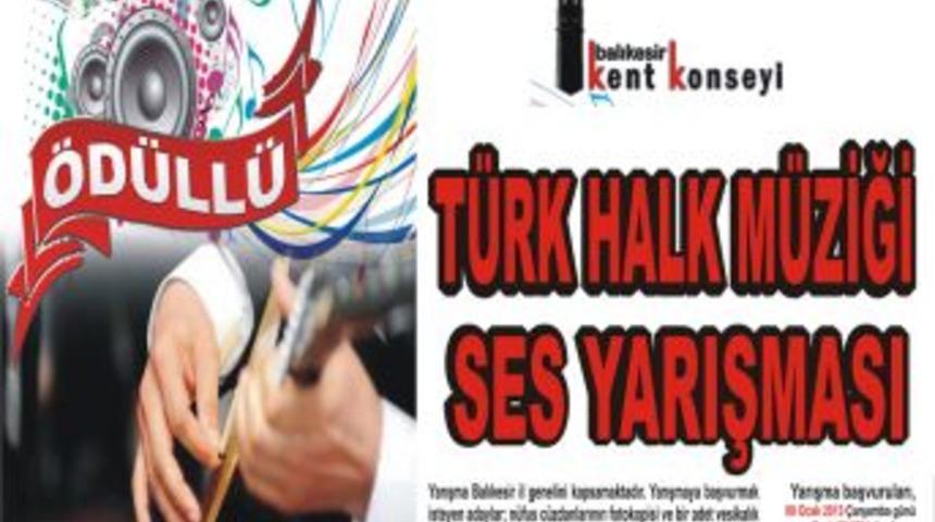 Balıkesir Kent Konseyi Amat&ouml;r Ses Yarışması D&uuml;zenleyecek