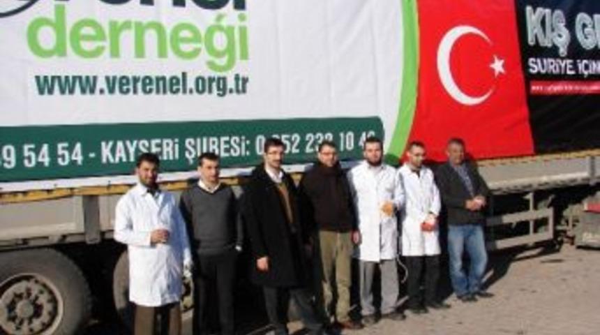 Verenel Derneği Kayseri Şubesinden Suriyeye 50 Ton Un Yardımı
