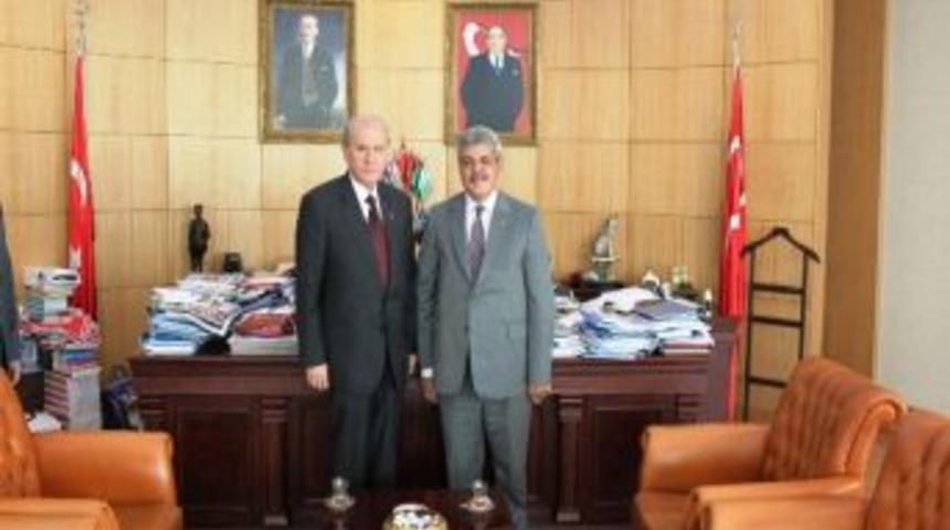 Mhp&rsquo;li &Ccedil;elik, Genel Başkan Bah&ccedil;eli&rsquo;yi Ziyaret Etti