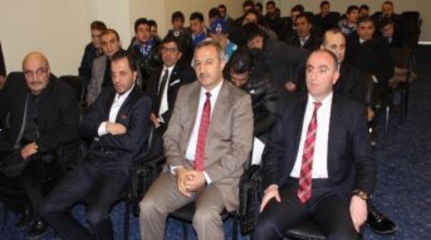 Erzurum B&uuml;y&uuml;kşehır Beledıyesıspor Başkanı Saim &Ouml;zakalın G&uuml;ven Tazeledi