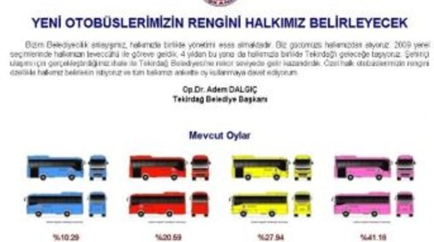 Tekirdağ Otob&uuml;s&uuml;n&uuml;n Rengini Se&ccedil;iyor