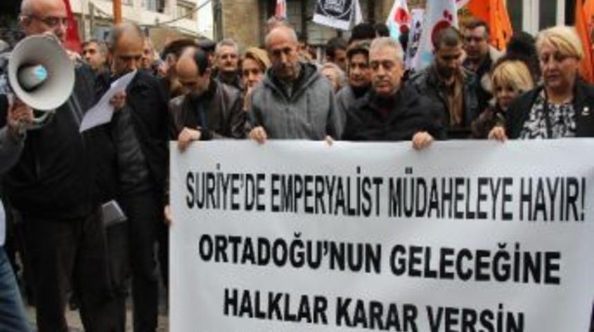 Mersin’de Suriye Protestosu