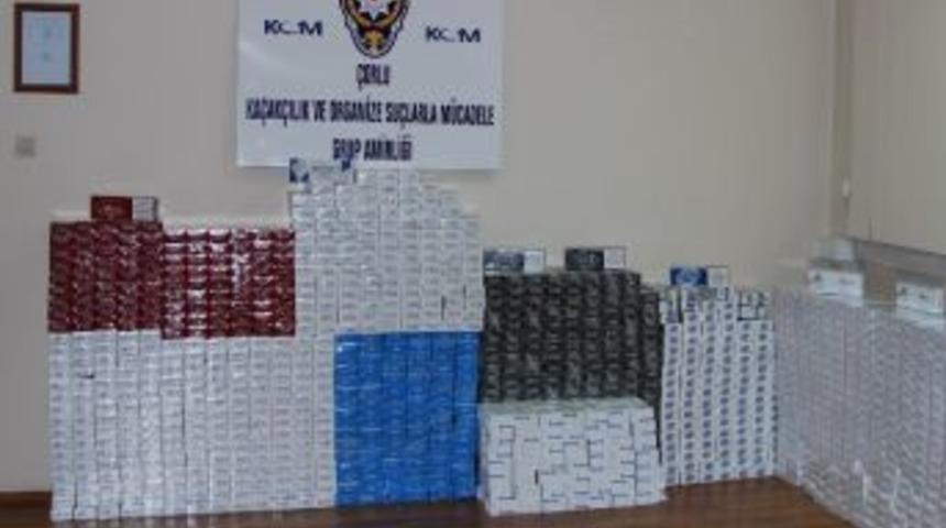 &Ccedil;orlu'da Ka&ccedil;ak Sigara Operasyonu