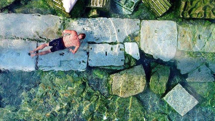  Pamukkale'deki 2500 yıllık Kleopatra Antik Havuzu'nda kaplıca keyfi G1
