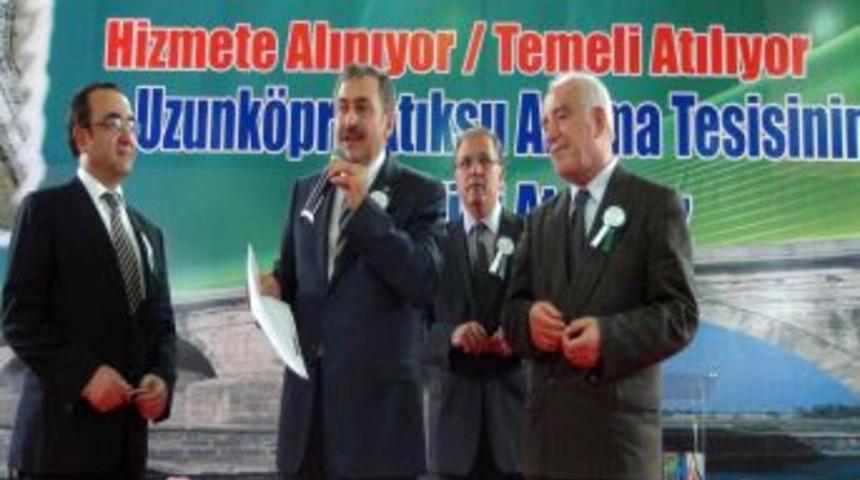 Eroğlu, Uzunk&ouml;pr&uuml; İleri Biyolojik Atık Su Arıtma Tesisi&rsquo;nin Temelini Attı