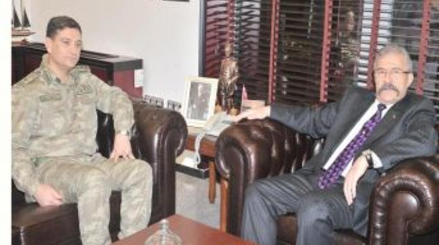 Tuğgeneral Karaosmanoğlu, Vali Cerrah&rsquo;ı Ziyaret Etti